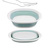 hzbaiyi Collapsible Washing Up Bowl, Portable Wash Basin Silicone Plastic Basket Multipurpose Outdoor Travel Basin Camping Sink, Portable Multifunctional for Camping Travel Kitchen（9-10L）