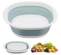 hzbaiyi Collapsible Washing Up Bowl, Portable Wash Basin Silicone Plastic Basket Multipurpose Outdoor Travel Basin Camping Sink, Portable Multifunctional Space Saving Folding Washtub（4-5L）