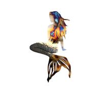 HZBAKLO Mermaid Wall Decor, Metal Mermaid Wall Art Hanging Ornament Metal Wrought Iron Mermaid Sculpture for Home Garden Office Decoration