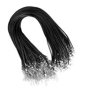 HZBB 100pcs Leathers Necklace Cord with Metal Lobster Clasps for Necklaces Pendant String Rope Jewelry Making Necklace Cord