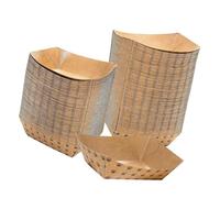 HZBB 100PCS Single Time Use Pet Food Water Boats Design AntiSpill Feeding Bowl for Outdoor Use Small Animal Pet Food Bowl