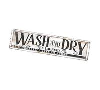 HZBB 1Set Industrial Old Fashioned Metal Wall Art Signs Waterproof Sturdy Iron Decors for Restaurant Shop Living Space 40X10Cm Traditional US Wall Decors