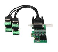 HZBB 4 Port Fast Speed RS422 RS485 PCIe Industrial Card with Low Profile Bracket for Industrial Application Replacement Fast Data Transfer PCIE Card