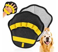 HZBB 5 Finger Pet Grooming Glove Durability Polyester Fiber Deshedding Mittens for Effective Hair Removal and Massage Anxieties Relief Grooming Glove