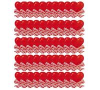 HZBB 50 Pcs Heart Bowknot Lollipop Paper Cards for Christmas Lollipop Gift Wrapping Valentine Candy Bag Gift Decorations Enthusiasts