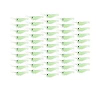 HZBB 50Pcs Simulation Glowing Baits Soft Prawns Fishing Lures, Shrimp Fishing Tackle for Multiple Techniques Glowing Artificial Baits