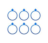 HZBB 6Pcs Agility Circles with Direction Indicators Perfect for Sports Training and Child Development Exercises, Flexible Agility Rings for Athletic
