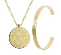 HZBB Ayatul Kursi Necklace & Bangles Accessory Neck Jewelry and Charm with Arabic Calligraphy Pendant Pendant Necklace Set