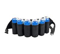 HZBB Belt, Sodas Belt Holders, Adjustable 6Bottle Beers Waist Pack, Bottle Holders Drink Can Waist Pack Bag Drink Can Holder