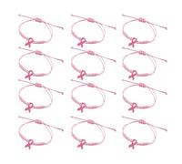 HZBB Breast Cancers Awareness Wristband Adjustable Handwoven Design Comfort Wear for Daily Use Women Health Awareness Accessory