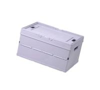 HZBB Camping Storage Box with Lid Cap, Foldable Organizer for Shelf Closet and Living Room Storage with Side Handle Openings Folding Box Closet Organizer Bin Shelf Lidded Bin Home Flat Folding