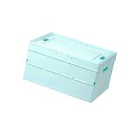 HZBB Camping Storage Box with Lid Cap, Foldable Organizer for Shelf Closet and Living Room Storage with Side Handle Openings Folding Box Closet Organizer Bin Shelf Lidded Bin Home Flat Folding