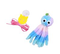 HZBB Colorful Suspended Plush Toy with Crinkle Tails & Interactive Noise-Making Play Gear Interactive Hanging Kitten Toy