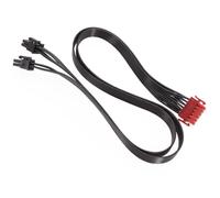HZBB CPU Cable 12Pin to 2x8Pin PCIe Power Cord 30cm for Gaming Rigs Black Flat GPU Power Cable