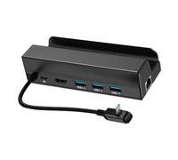 HZBB Excellent Aluminum USB C Hub for Gaming Handheld with Rapid Data Transfer and Display Output Type C Adapter for SteamHandheld