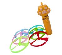 HZBB Interaction Electric Flying Saucer Pet Teasing Toy with LED Light Stimulating Felines Instincts Indoor Exercise Flying Saucer Toy for Pet Cats Teasing