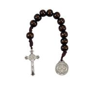HZBB Lightweight Wooden Rosary with Crosses Faith Based Accessories for Catholic Prayers and Religious Gifts Handcrafted Wooden Crosses