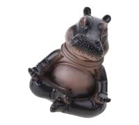 HZBB Meditations Clumsy Hippo Figurine Craft Desktop Shelf Decors for Meditating Enthusiasts Collectors Miniature Meditations Hippo Ornament
