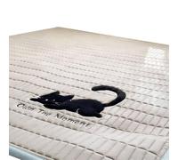HZBB Plume Cotton Filled Mattress Bed Cushion for Single and Double Bed in Multiple Sizes 120 / 150x200cm Soft Fabric Bedding Stuff