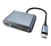 HZBB Portable USB C Hub Delivers 4K Resolution At 120Hz Along with Fast Internet Access Compatible for Laptop Travel Plug and Play ABS Portable Dock Station