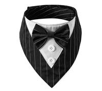 HZBB Prince-Collar for Pet Neckerchief Suit Kitten Neck Decor Elegant Collar with BowTie Multi-Color Bandana Collars Bowtie