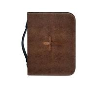 HZBB PU Leather Handbag Featuring Pattern and Comfortable Handle for Various Occasions Prayer Journal Holder