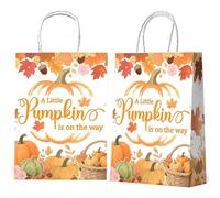 Hzbcxs 20Pcs A Little Pumpkin is on the way Goodie Bags