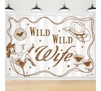 Hzbcxs Wild Wild Wife Backdrop Western Bachelorette Party Decorations Man I Feel Like A Bride Cowgirl Engagement Wedding Party Decorations 7x5ft