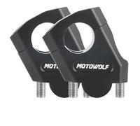 HZBHD Motorcycle Handlebar Riser For Handle Clamp Mount Pit Bike Extend Adapter 22mm 28mm Adjustable Bar Kit Parts Drive Belt(BLACK 1)