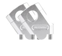 HZBHD Motorcycle Handlebar Riser For Handle Clamp Mount Pit Bike Extend Adapter 22mm 28mm Adjustable Bar Kit Parts Drive Belt(Silver)
