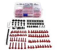 HZBHD Motorcycle Windscreen Fairing Bolt For XTZ1200 Super Tenere XTZ 125 750 XV 1000 1100 Bodywork Screws Kit Gasket Fixing Fasteners Fairing Nut(RED)