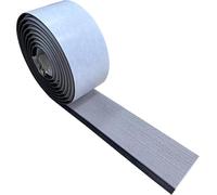 HZCHIONE EVA Foam Boat Decking Flooring Faux Teak Boat Floor Mat Self-Adhesive Non-Slip Marine Carpet Sheet for Pontoon Yacht Swim Platform Helm Pad, 240x5.5cm, Light Gray With Black