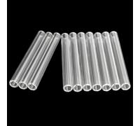 HZCPENG 10 Pcs Clear Glass Tubes 4 Inches Long 10mm OD 7mm ID 1.5mm Thick Wall Glass Borosilicate Blowing Tubes