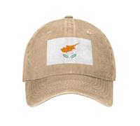HZCRAES Vintage Distressed Washed Denim Hat Cyprus Flag Cap Adjustable Ball Cap Hip Hop Dad Trucker Hats Unisex Sun Visor Fishing Storm Caps for Golf Outdoor Travel
