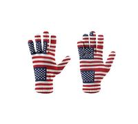 HZCRAES Winter Gloves For Men - American Ukrainian Uk Spain Flag Printing Winter Gloves Multi-Function Knitted Touch Screen Gloves Men And Women Soft Mitten Glove For Running Ski Usa One Size