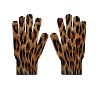 HZCRAES Winter Gloves For Men Women - Classic Leopard Print Print Touch Screen Elastic Cuff Work Gloves Women Nylon Breathable Anti-Skid Gloves Knit Labor Protection Gardening Gloves -A One Size