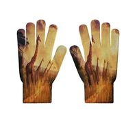 HZCRAES Winter Thermal Gloves Womens - Touch Screen Gloves,Giraffe Printing Work Knitted Full Finger Glove,Women Men Golf Grassland Gloves Elastic Cuff Thermal Gloves For Unisex