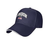 HZCRAES Womens Baseball Cap - Flag of London, England Pattern Ladies Baseball Cap Adjustable Sandwich Breathable Caps Golf Running Hat Outdoor Sports Caps for Women UK Navy Blue
