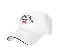 HZCRAES Womens Baseball Cap - Flag of London, England Pattern Ladies Baseball Cap Adjustable Sandwich Breathable Caps Golf Running Hat Outdoor Sports Caps for Women UK White