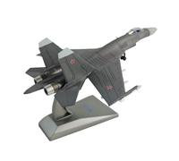 HZCVSG 1/100 SU-35 Fighter Jet Model with Display Stand Diecast Aircraft Replica for Office Desk Shelf Decor