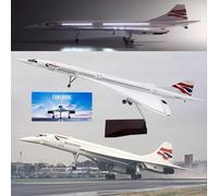 HZCVSG 1/125 Jet Air France Concorde Airplane Diecast Collectibles Resin Aircraft Model for Collection Or Gift,Upgraded British Airways