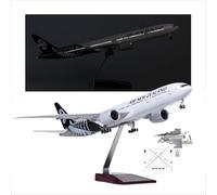 HZCVSG 1:130 Scale New Zealand B777 Airplane Model Prebuilt Diecast Aircraft Miniature Touch Sound Control Light and with T Jigs Fixtures Stand Kit for Adults Collection or Gift(Upgraded)