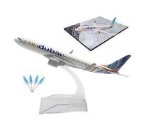 HZCVSG 1/400 Scale Dubai B737 Airplane Model Prebuilt Diecast Aircraft Miniature Metal Kit 4pcs Hex Screwdrivers Key Driver Tool Set and Airport Layout Mat with Runway for Collection Gift