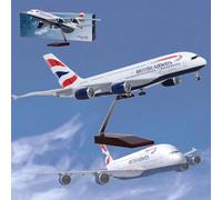 HZCVSG 160 Scale Jet Airplane British Airways A380 Plane Diecast Collectibles Resin Aircraft Model for Collection Or Gift