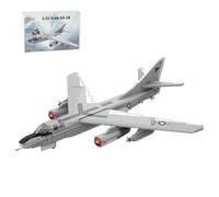 HZCVSG Aircraft Military Model, MOC-151490 EA-3B SkyWarrior Strategic Bomber Building Block Set in Scale, Opening Cockpit, Folding Landing Gear and (2092 Pieces)
