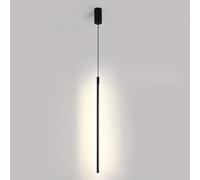 HZCVSG Black Pendant Light Linear Hanging Lamp for Bedroom & Living Room Sleek Metal Ceiling Fixture Stylish Chandelier for Nightstand & Home Decor
