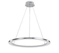 HZCVSG Chandelier Pendant Light Round Chrome for Dining Room Adjustable Height Minimalist Hanging Lamp for Living Room Office and Workspace - 1-Light Fixture