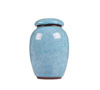 HZCVSG Cremation Urn for Ashes Funeral Urn for Adult&Pet Ashes,a variety of candy colors,Human small Memorial Urns,Handmade Ceramics Keepsake,Burial Urn at Home or Cemetery,dog,cat (Color : blue)
