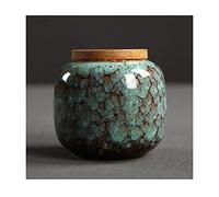 HZCVSG Cremation UrnsFor Ashes Cremation urns Funeral urn For a small amount of human ashes Ceramic material Sealed against moisture Hand-made engraving exquisite relief souvenir (Color : G) Good