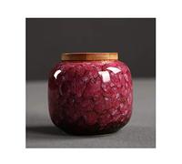 HZCVSG Cremation UrnsFor Ashes Cremation urns Funeral urn For a small amount of human ashes Ceramic material Sealed against moisture Hand-made engraving exquisite relief souvenir (Color : D) Good